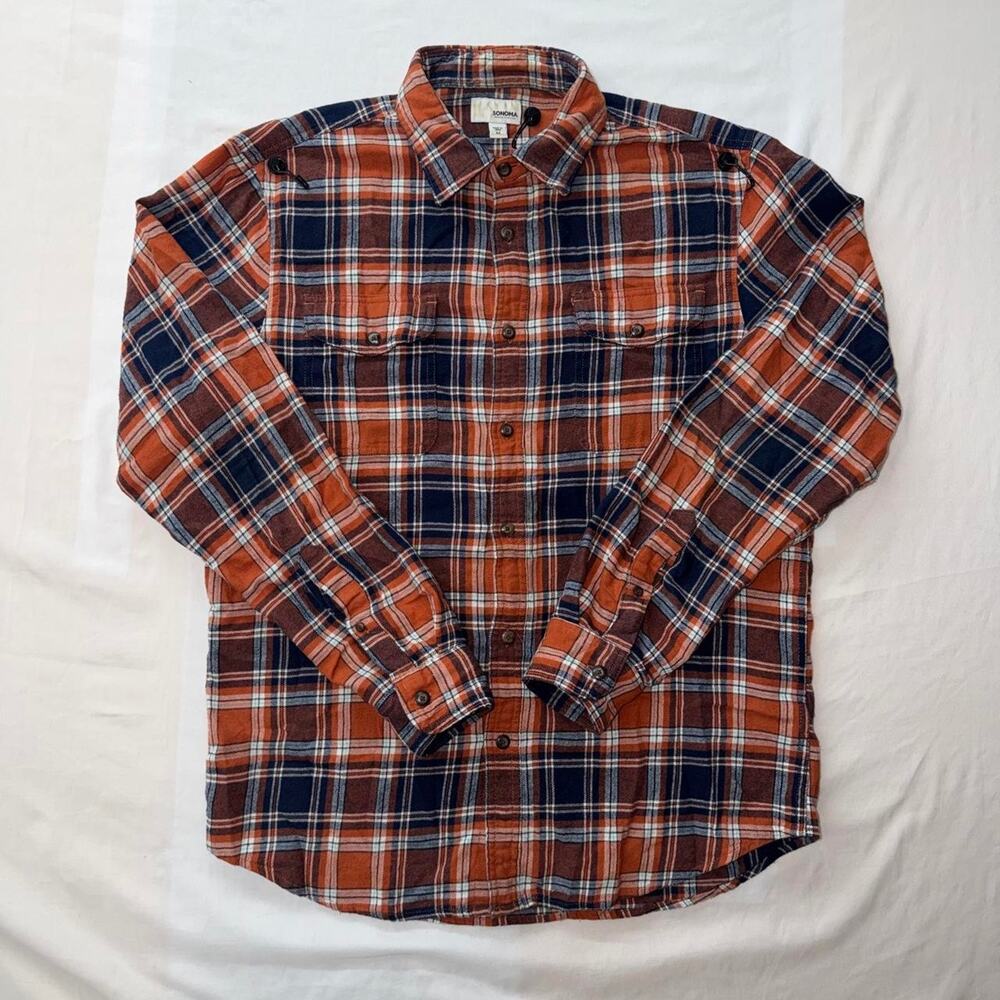 Sonoma Goods For Life Plaid Flannel Button-Down